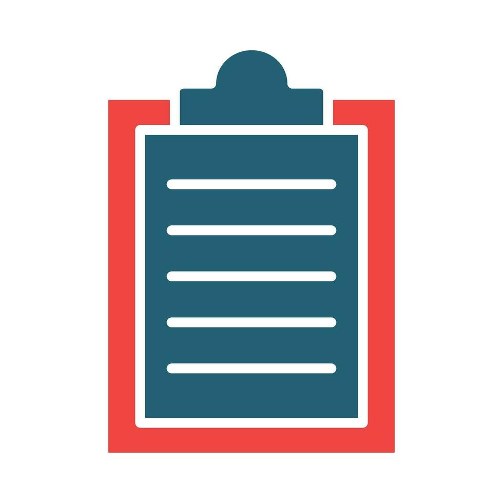 Clipboard Vector Glyph Two Color Icon For Personal And Commercial Use.