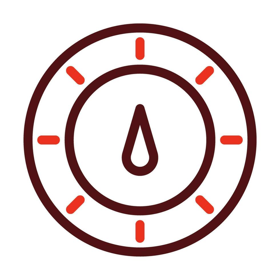 Thermostat Vector Thick Line Two Color Icons For Personal And Commercial Use.