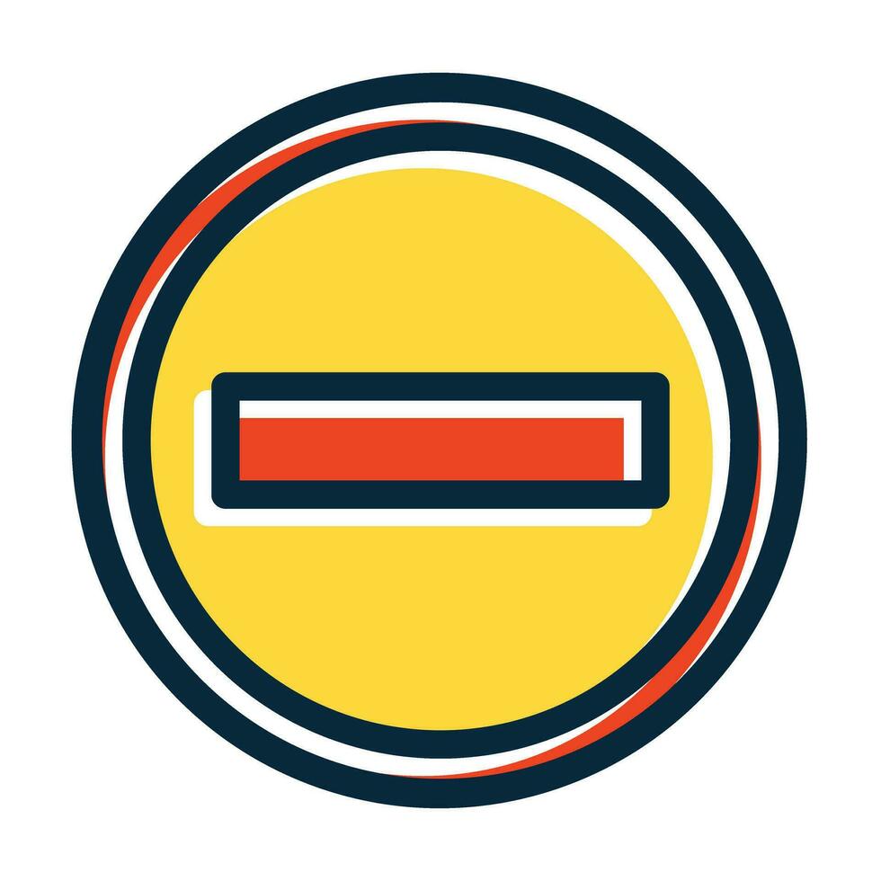 No Entry Vector Thick Line Filled Dark Colors Icons For Personal And Commercial Use.