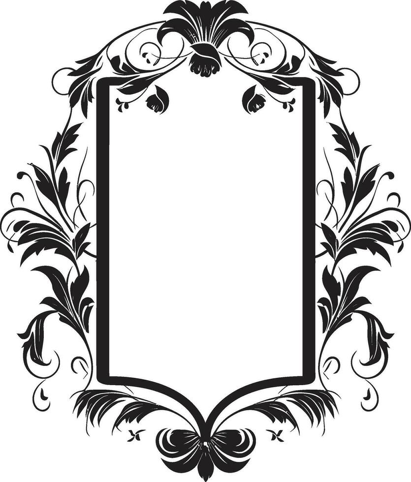 Luxurious Garden Royal Decorative Blooms in Monochrome Vector Blossoms of Royalty Elegance in Black Vector Craft