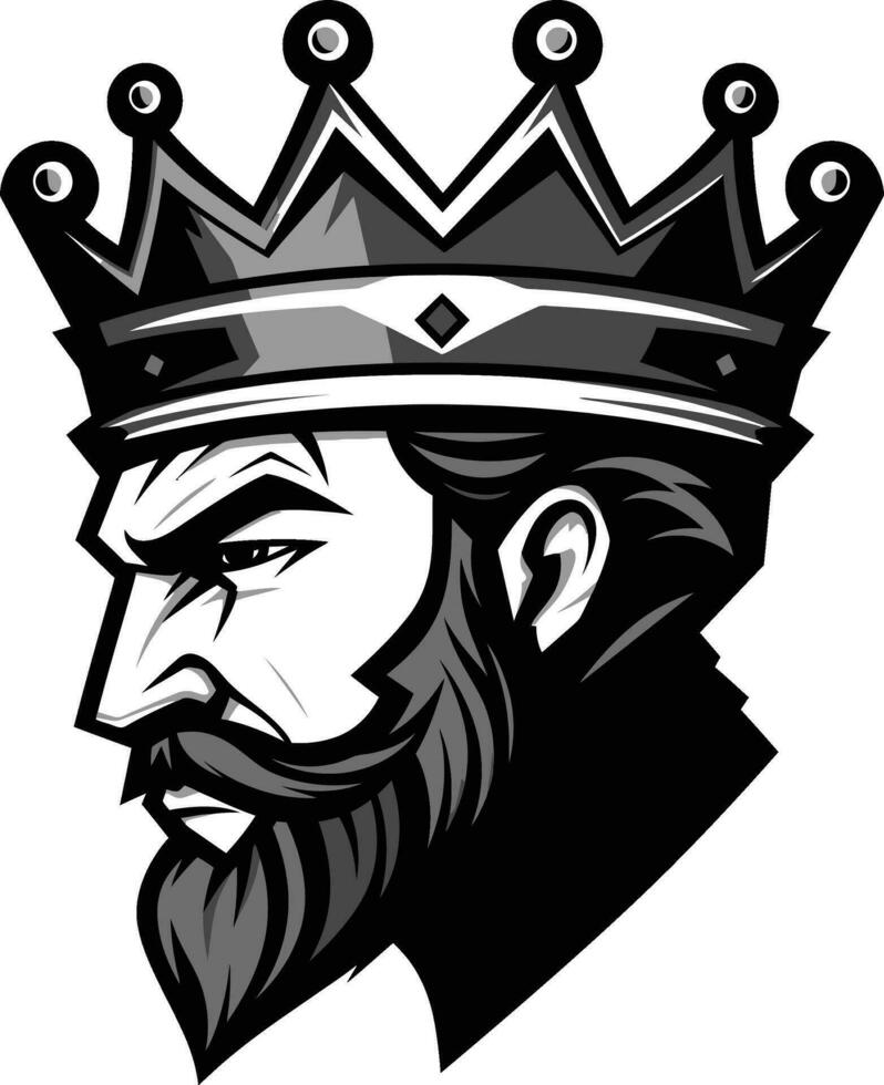 Elegance of Rule Black Vector Depiction of Majestic Power Majestic Presence Monochrome Vector Tribute to Regal Grandeur