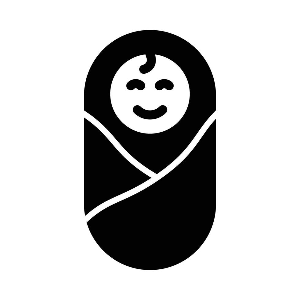 Baby Vector Glyph Icon For Personal And Commercial Use.