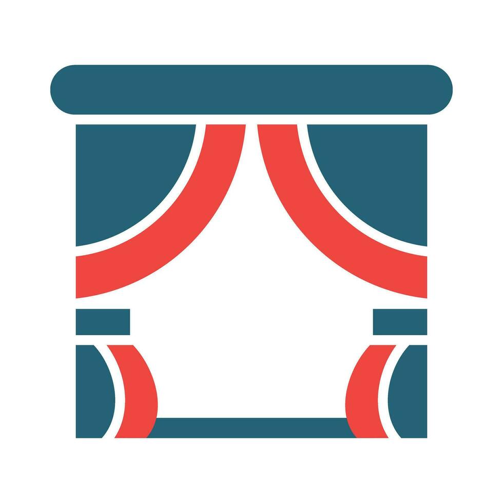 Curtains Vector Glyph Two Color Icon For Personal And Commercial Use.