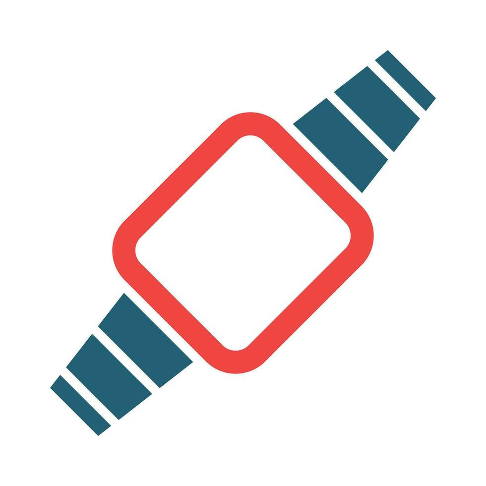 Smartwatch Vector Glyph Two Color Icon For Personal And Commercial Use.