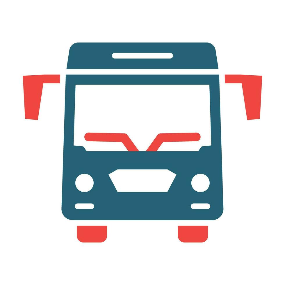 Bus Vector Glyph Two Color Icon For Personal And Commercial Use.