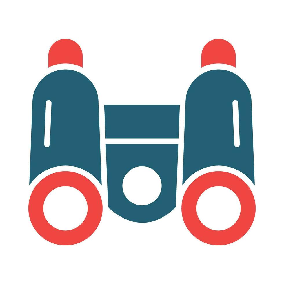 Binoculars Vector Glyph Two Color Icon For Personal And Commercial Use.