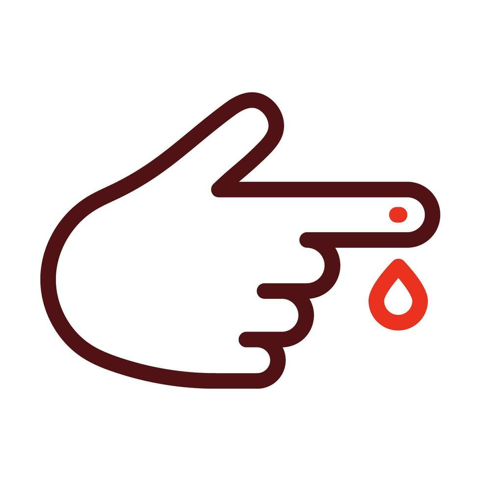 Diabetes Vector Thick Line Two Color Icons For Personal And Commercial Use.