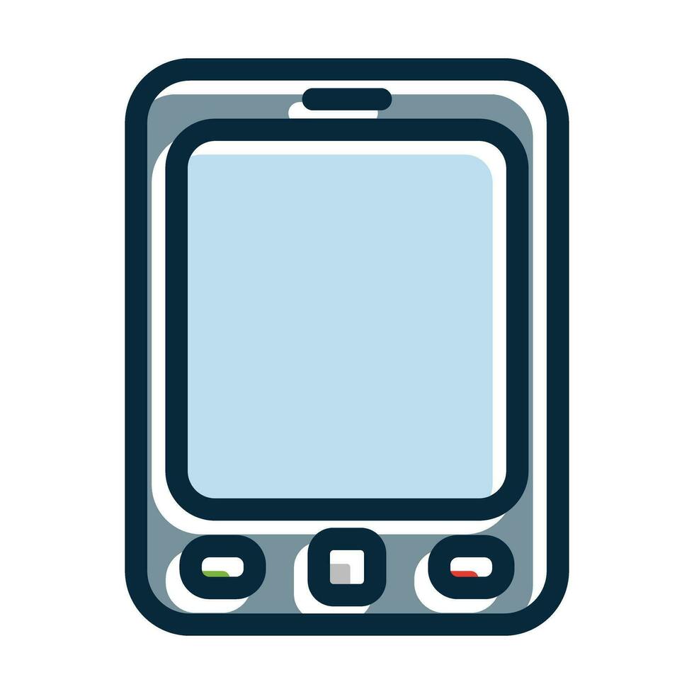 Tablet Vector Thick Line Filled Dark Colors Icons For Personal And Commercial Use.