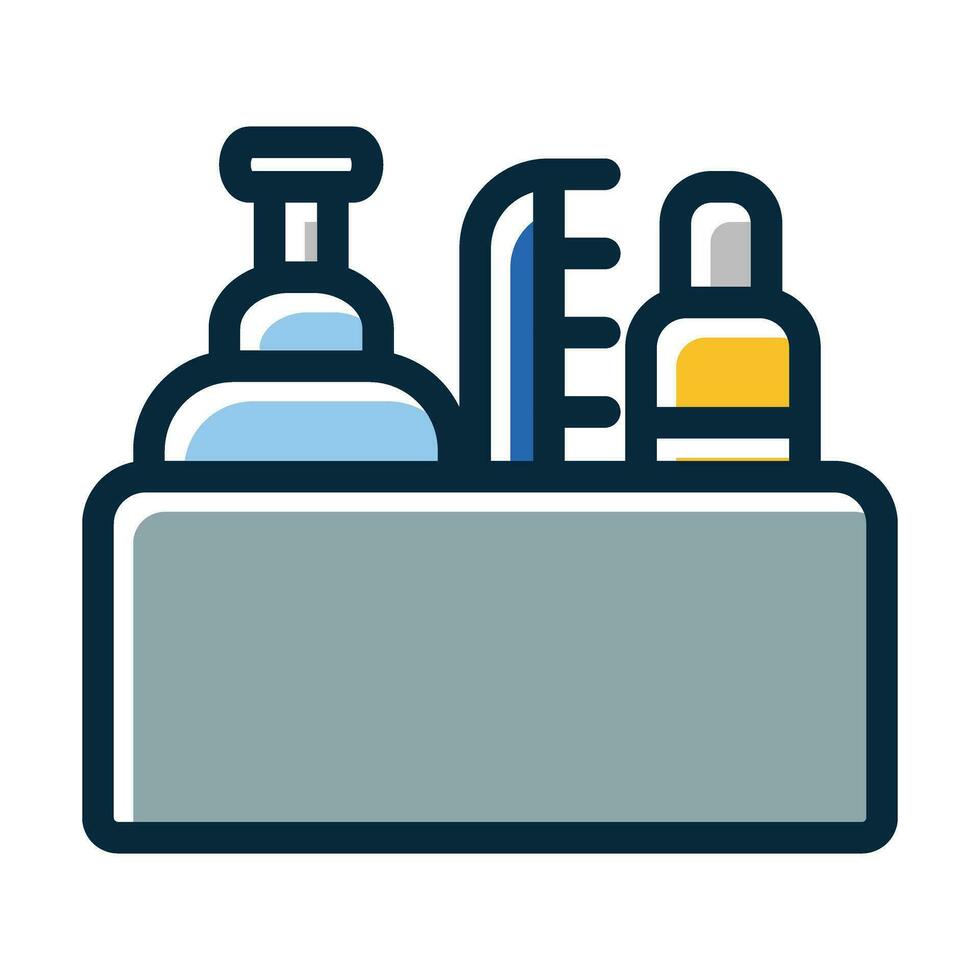 Hygiene Product Vector Thick Line Filled Dark Colors Icons For Personal And Commercial Use.