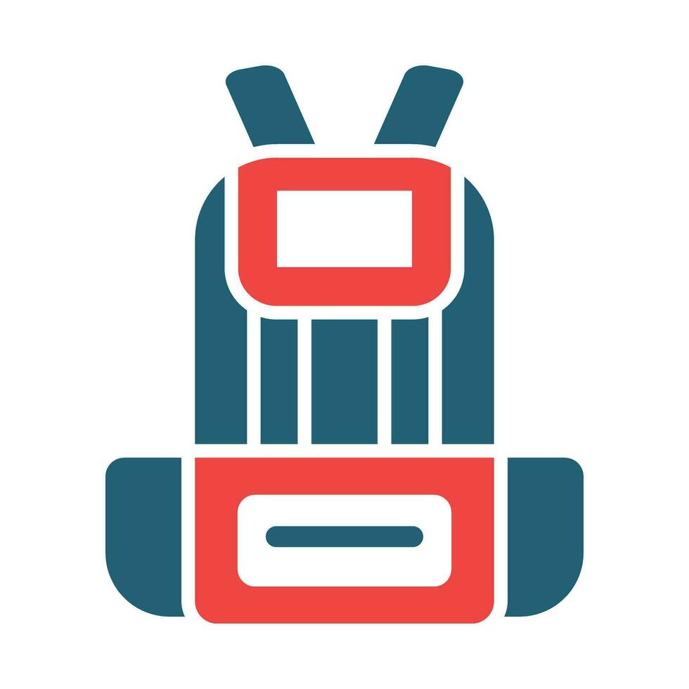 Backpack Vector Glyph Two Color Icon For Personal And Commercial Use.