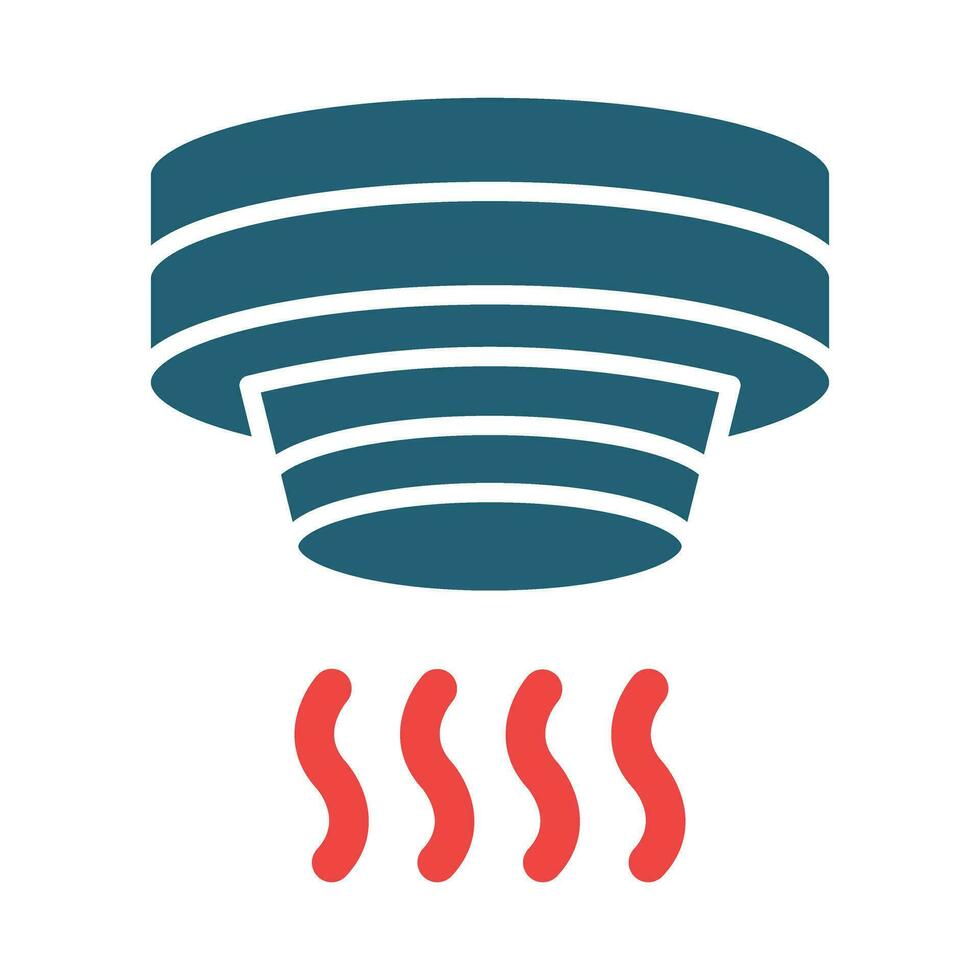Smoke Detector Vector Glyph Two Color Icon For Personal And Commercial Use.