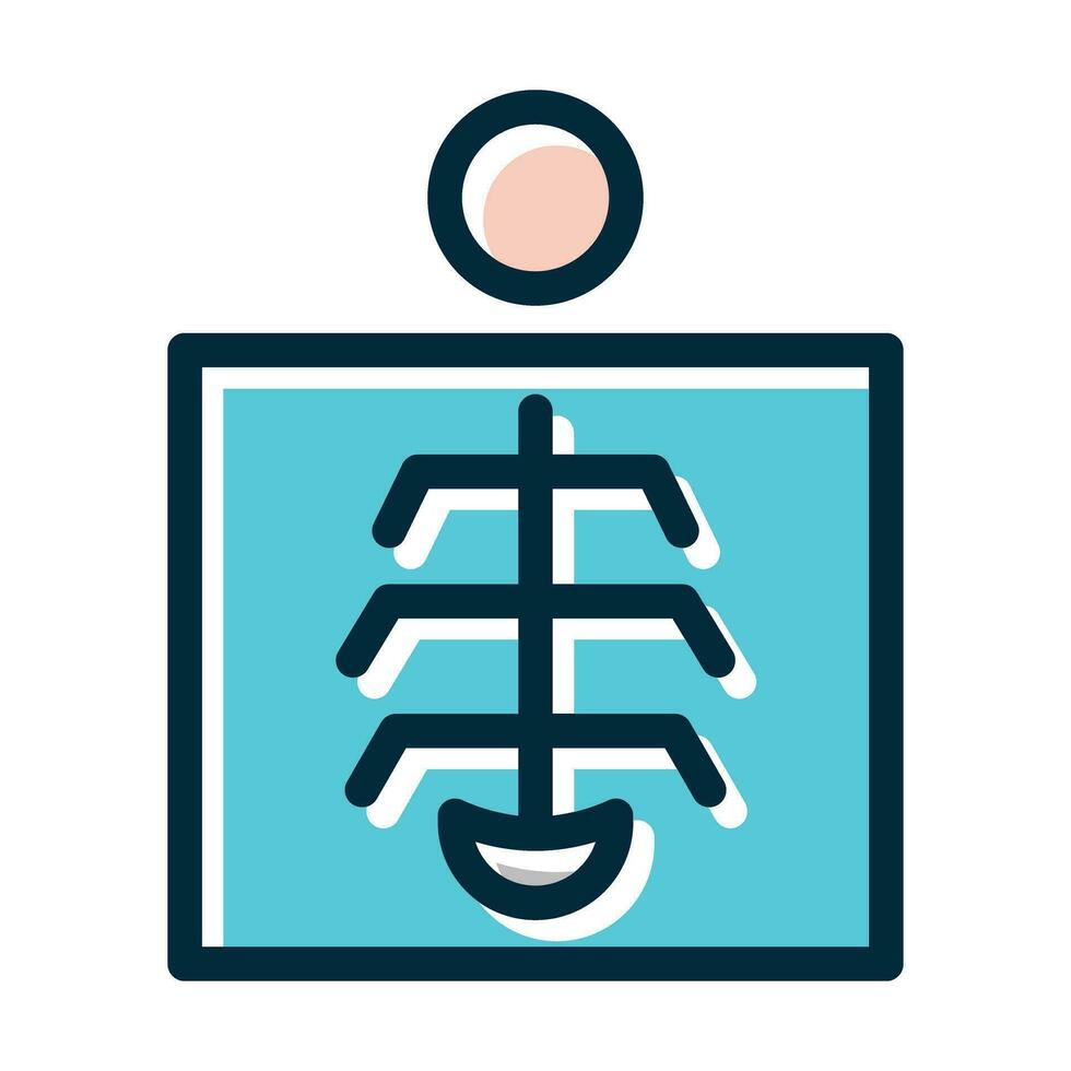 Radiology Vector Thick Line Filled Dark Colors Icons For Personal And Commercial Use.