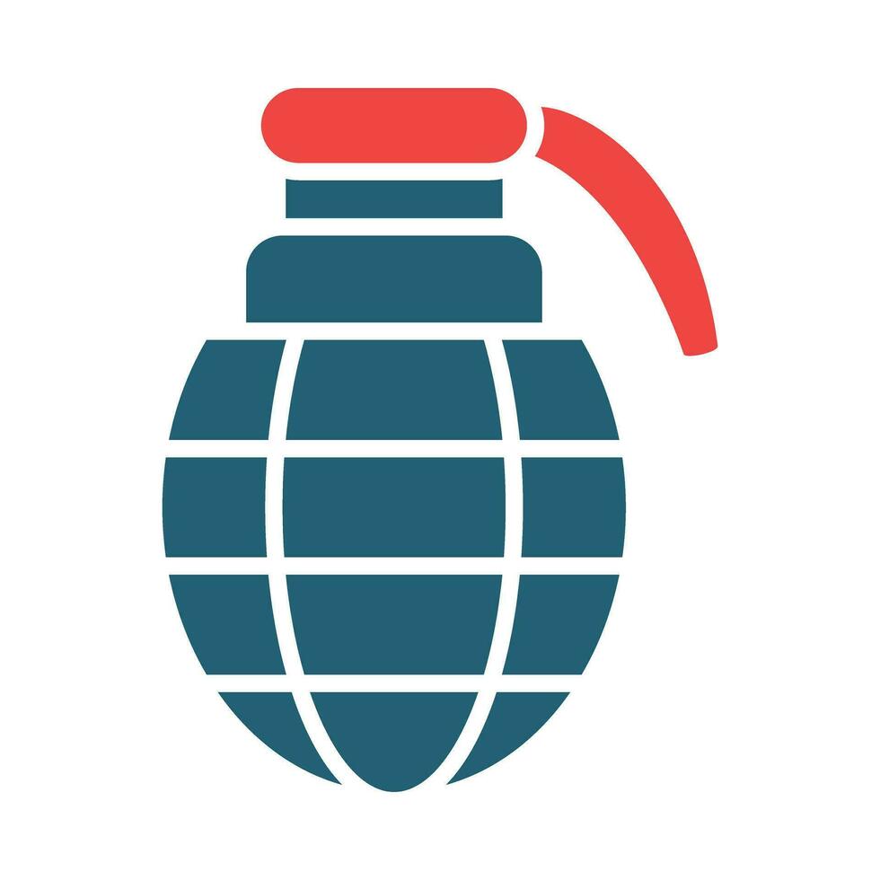 Grenade Vector Glyph Two Color Icon For Personal And Commercial Use.
