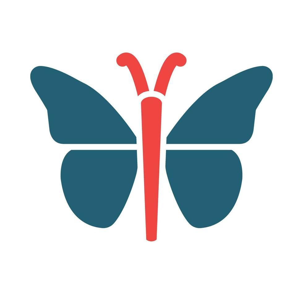 Butterfly Vector Glyph Two Color Icon For Personal And Commercial Use.