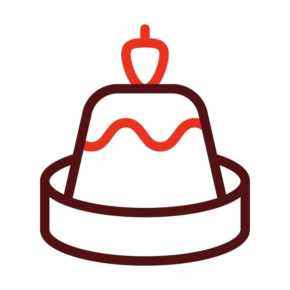 Custard Vector Thick Line Two Color Icons For Personal And Commercial Use.