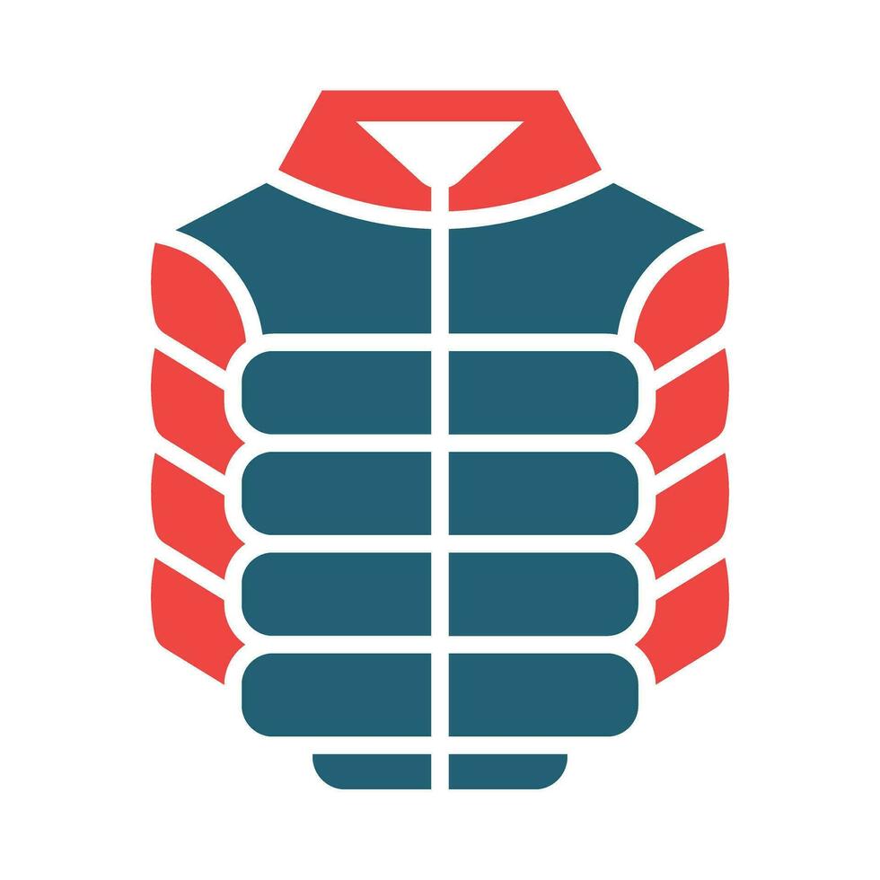 Jacket Vector Glyph Two Color Icon For Personal And Commercial Use.