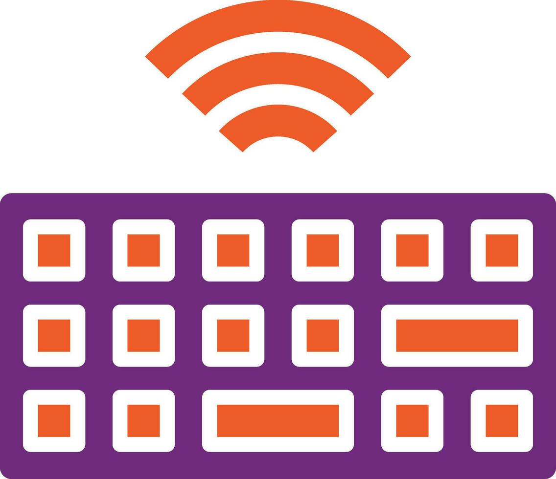Wireless Keyboard Vector Icon Design Illustration