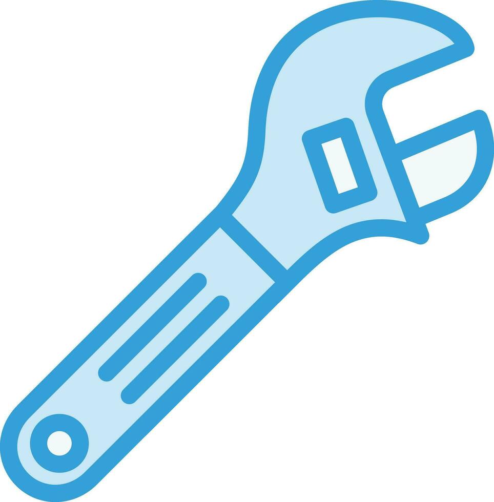 Ilustración de diseño de icono de vector de llave inglesa