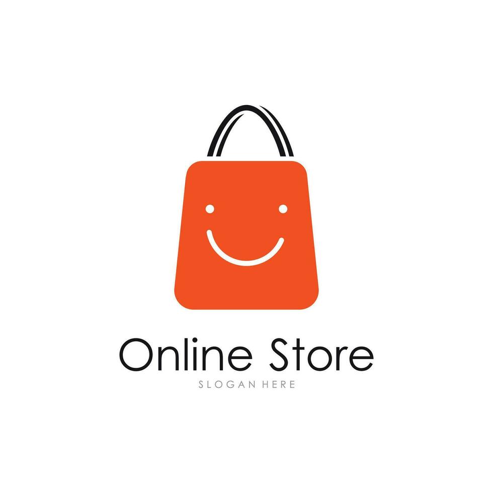 shopping bag logo vector illustration template