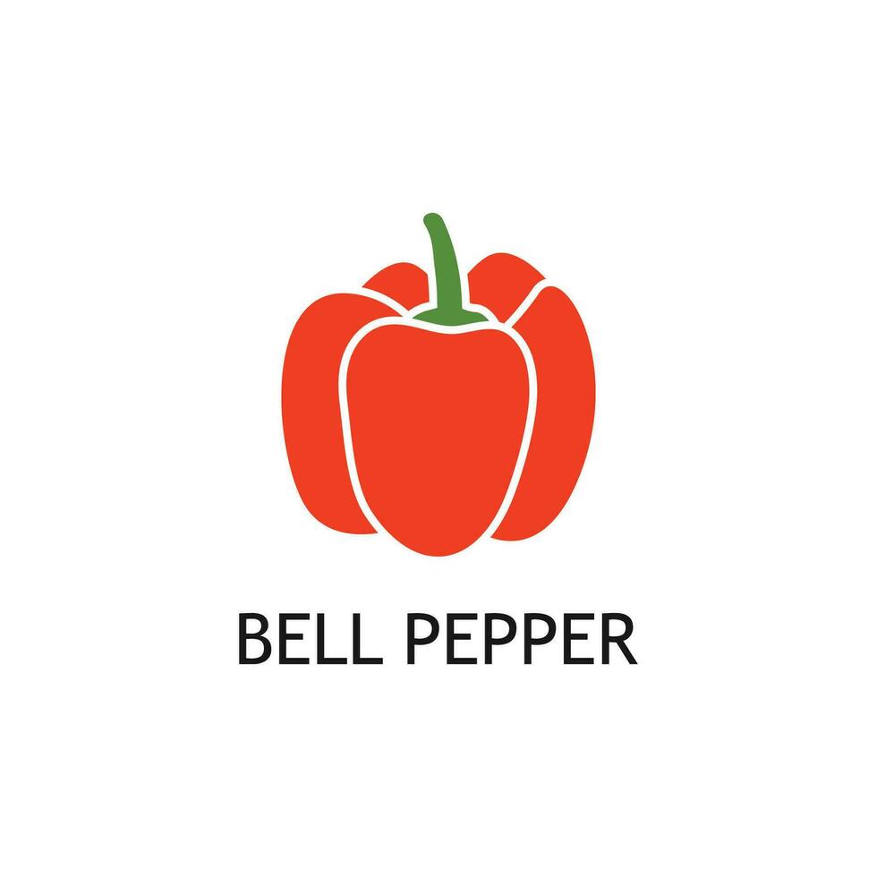 Red Paprika Logo Template Vector Illustration