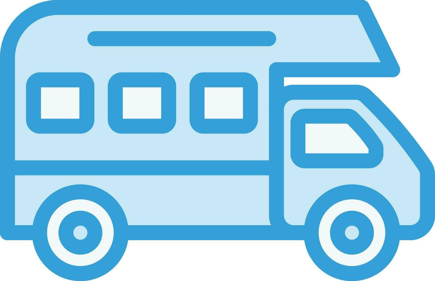 ilustración de diseño de icono de vector de autocaravana