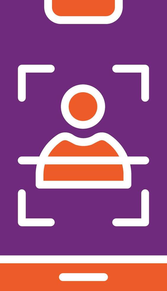 Face Scan Vector Icon Design Illustration