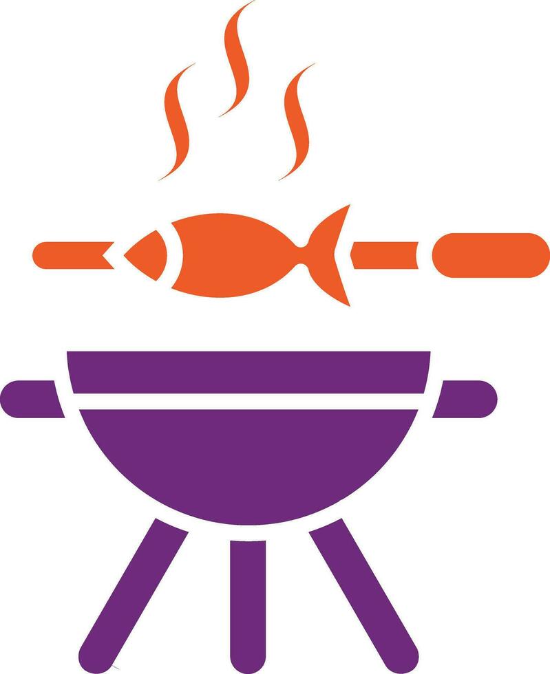 ilustración de diseño de icono de vector de barbacoa