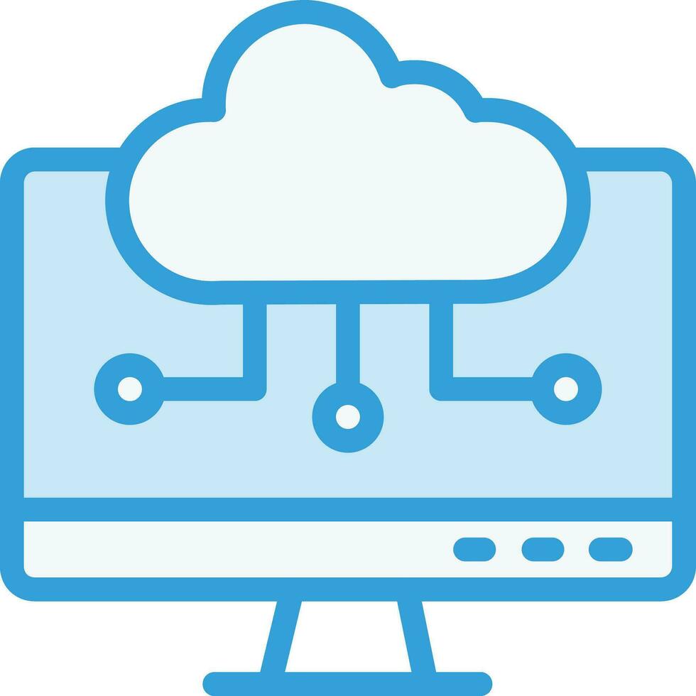 ilustración de diseño de icono de vector de computación en la nube