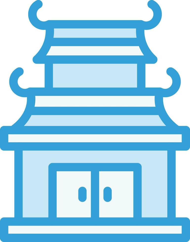 Chinese temple Vector Icon Design Illustration