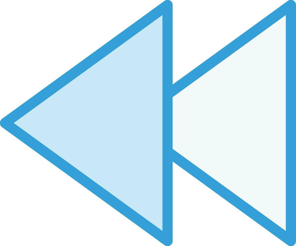 Backward Vector Icon Design Illustration