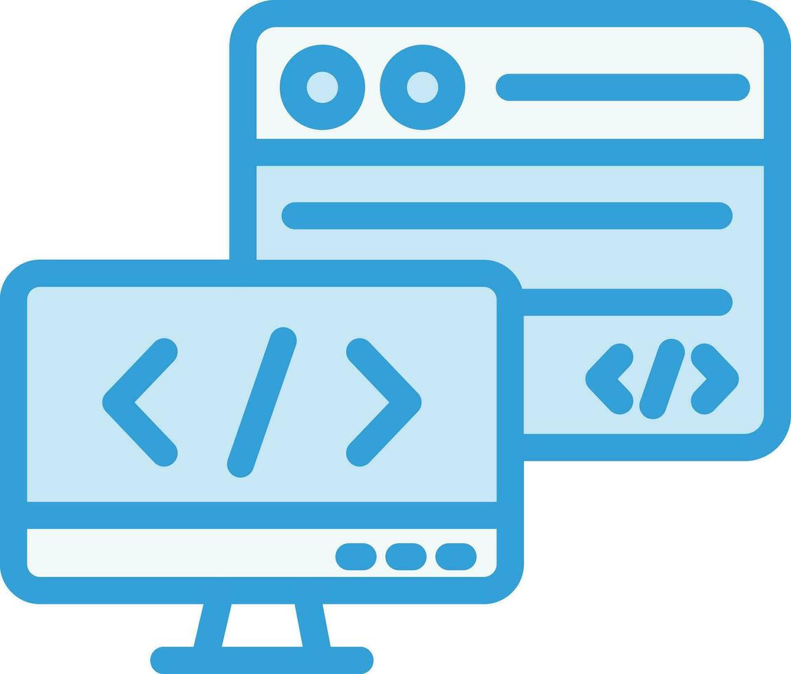 Backend Vector Icon Design Illustration