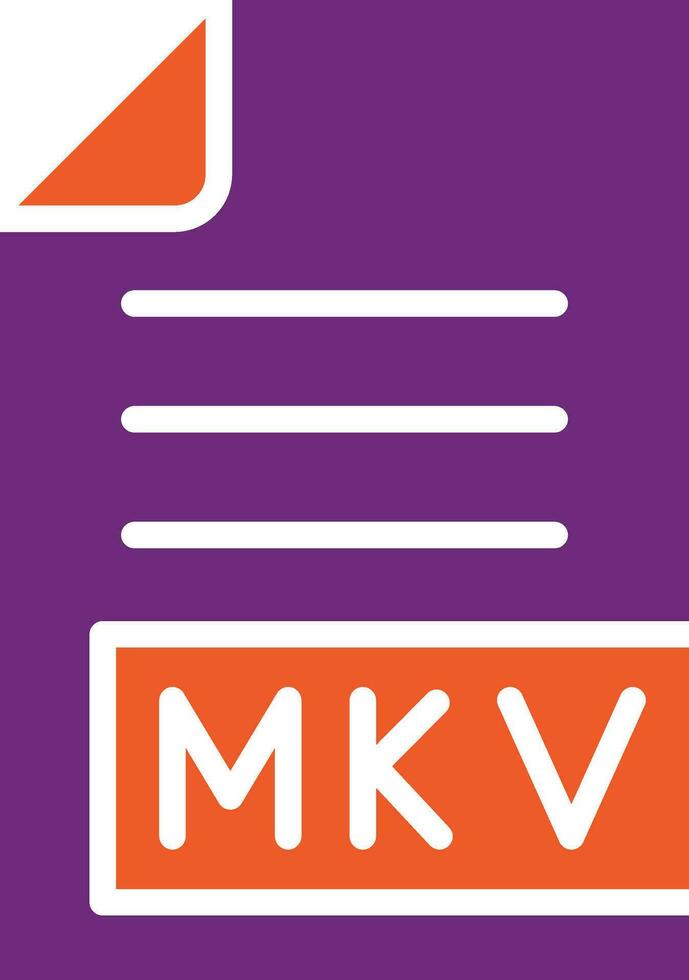 MKV Vector Icon Design Illustration