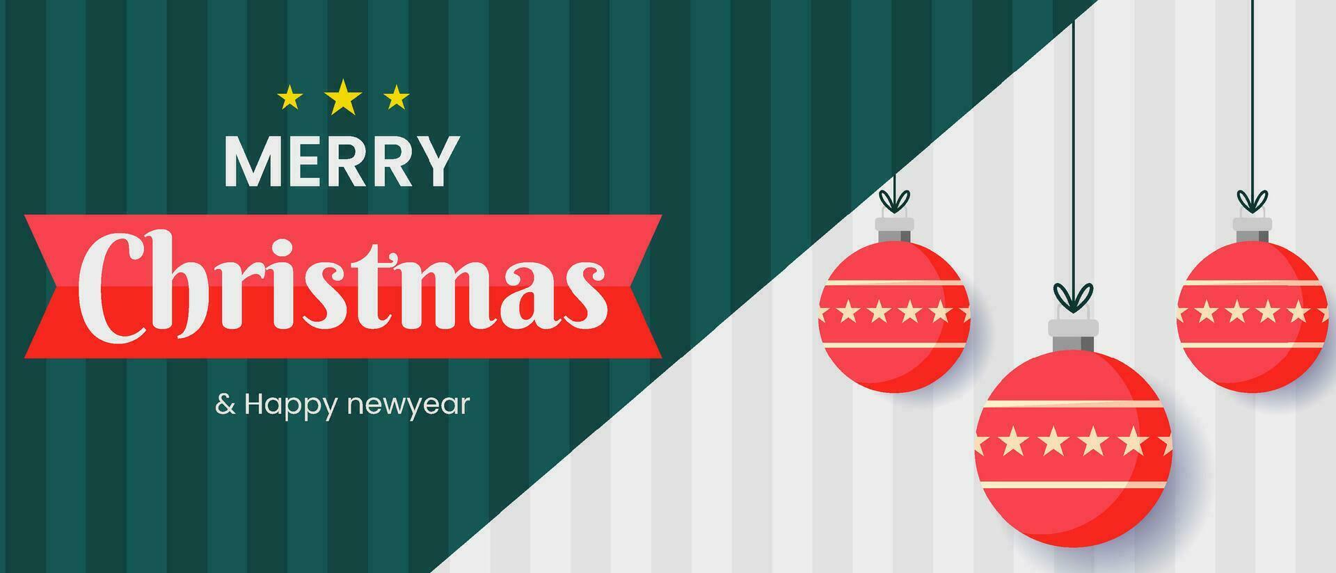 Christmas greeting banner background with vector illustration of red Christmas lights to celebrate the Christmas holiday