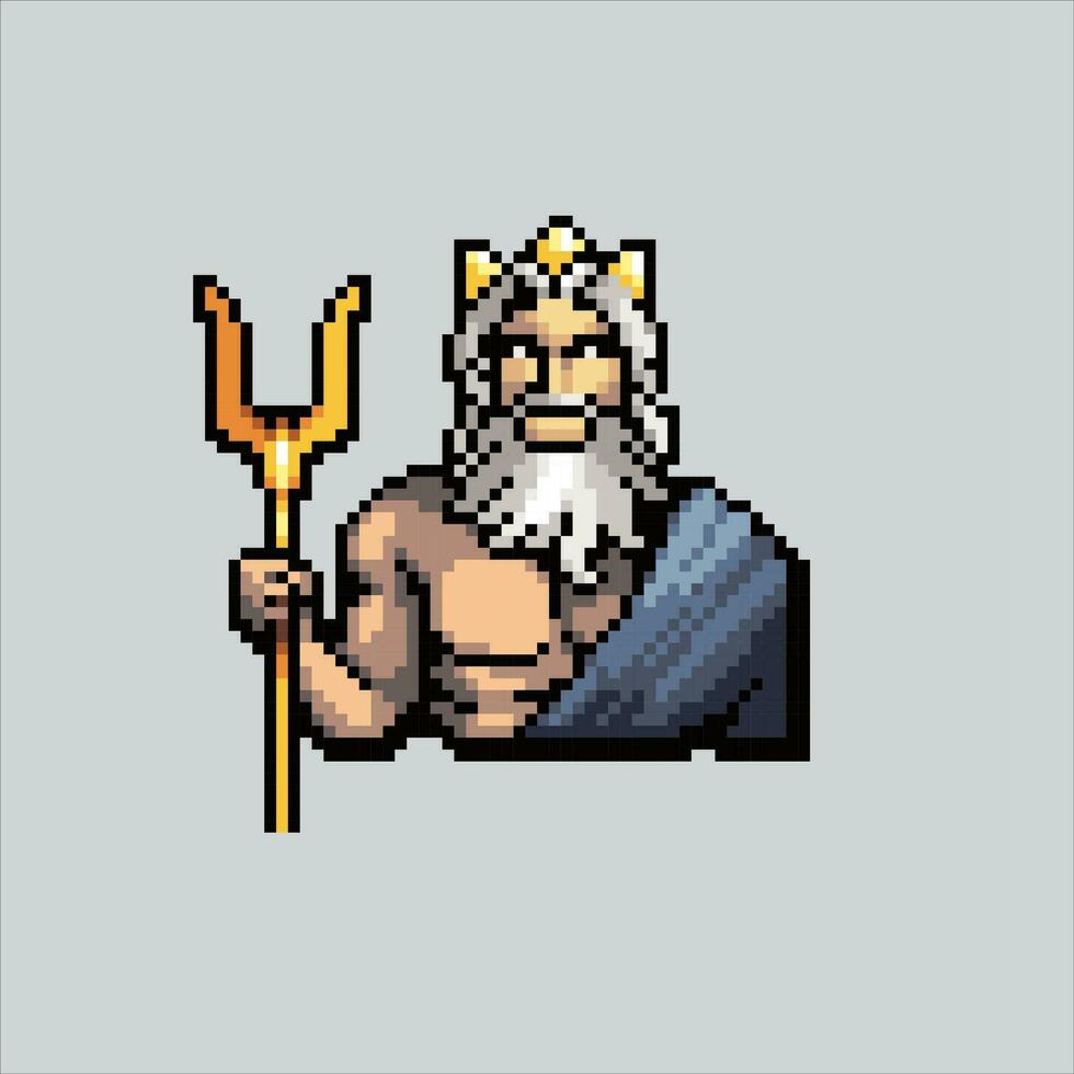 Pixel art illustration Hades. Pixelated Greek Hades. Greek Mythology Hades pixelated for the pixel art game and icon for website and video game. old school retro. vector