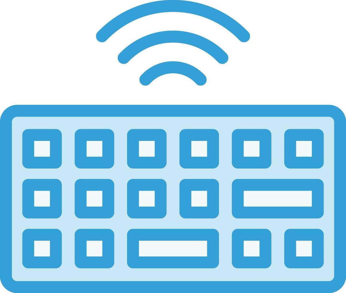 Wireless Keyboard Vector Icon Design Illustration