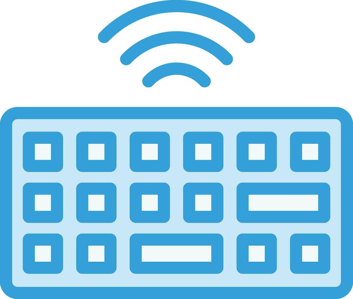 ilustración de diseño de icono de vector de teclado inalámbrico