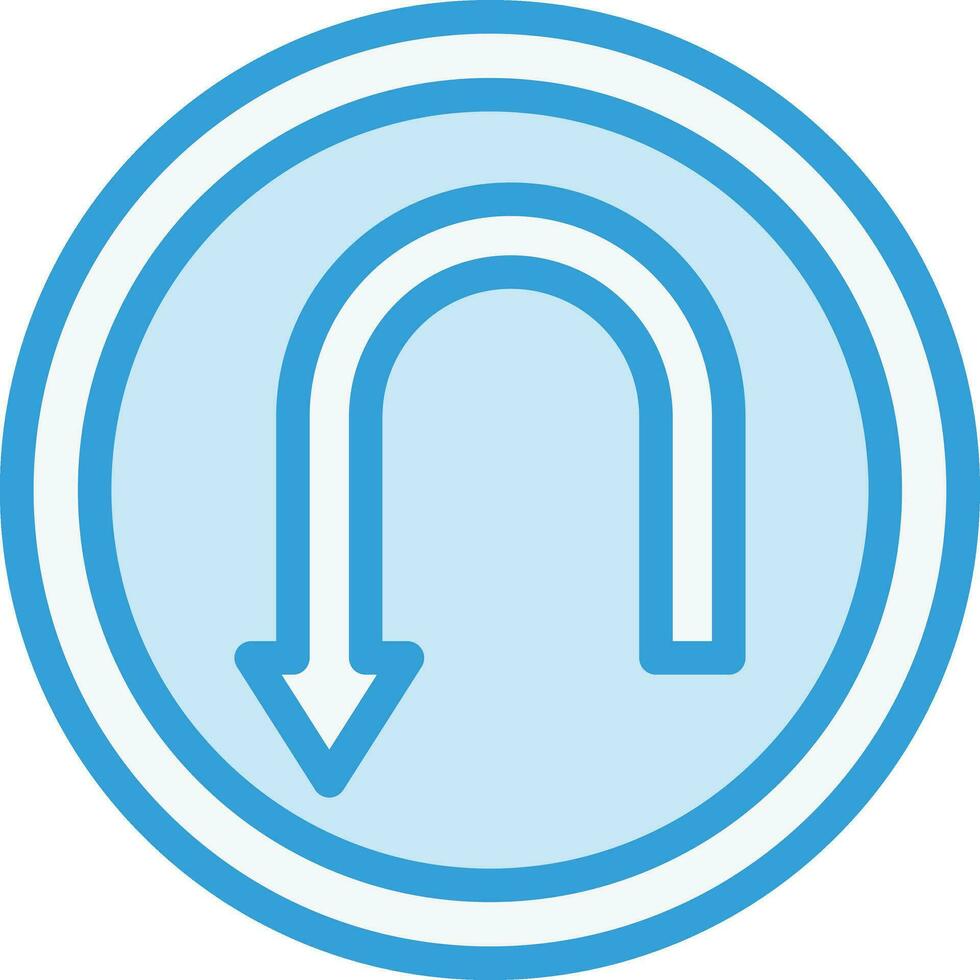 U turn Vector Icon Design Illustration