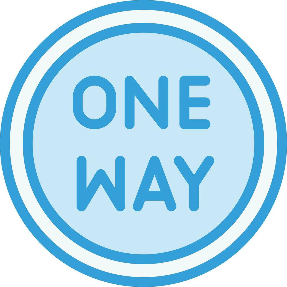 One way Vector Icon Design Illustration