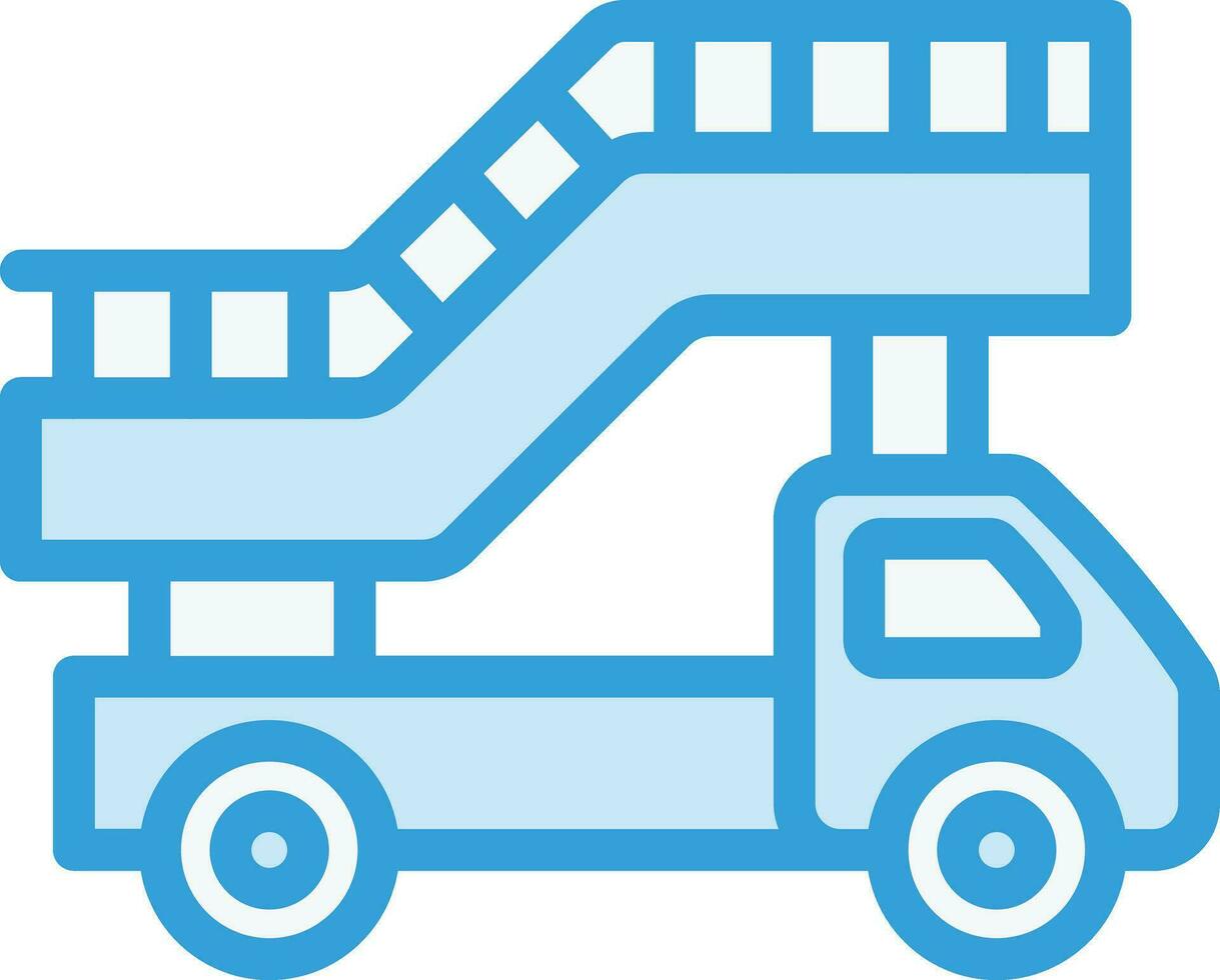 Ladder truck Vector Icon Design Illustration