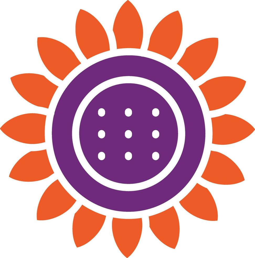 Sun flower Vector Icon Design Illustration