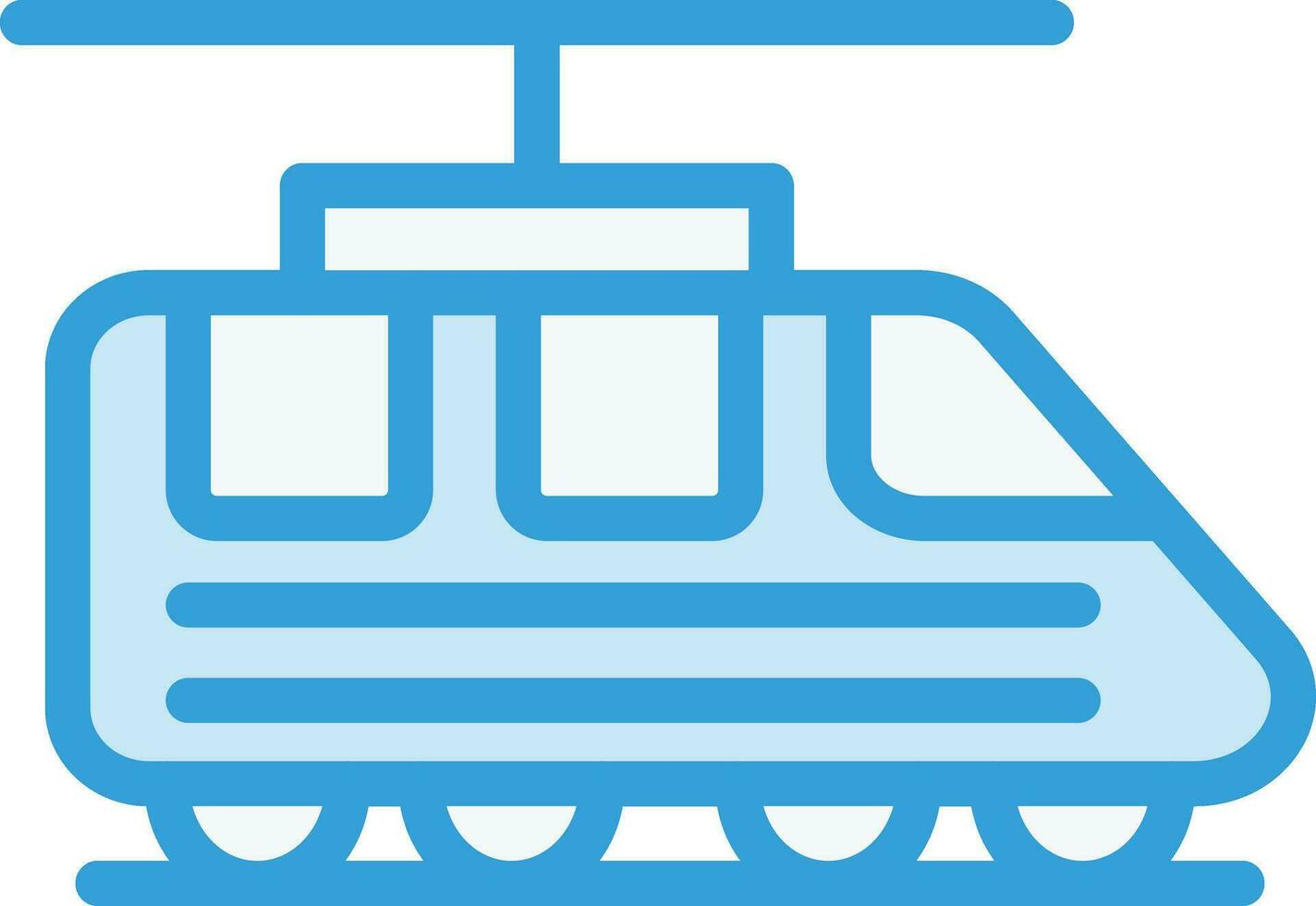 Ilustración de diseño de icono de vector de tren eléctrico