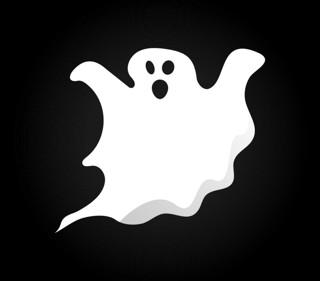 white halloween ghost vector