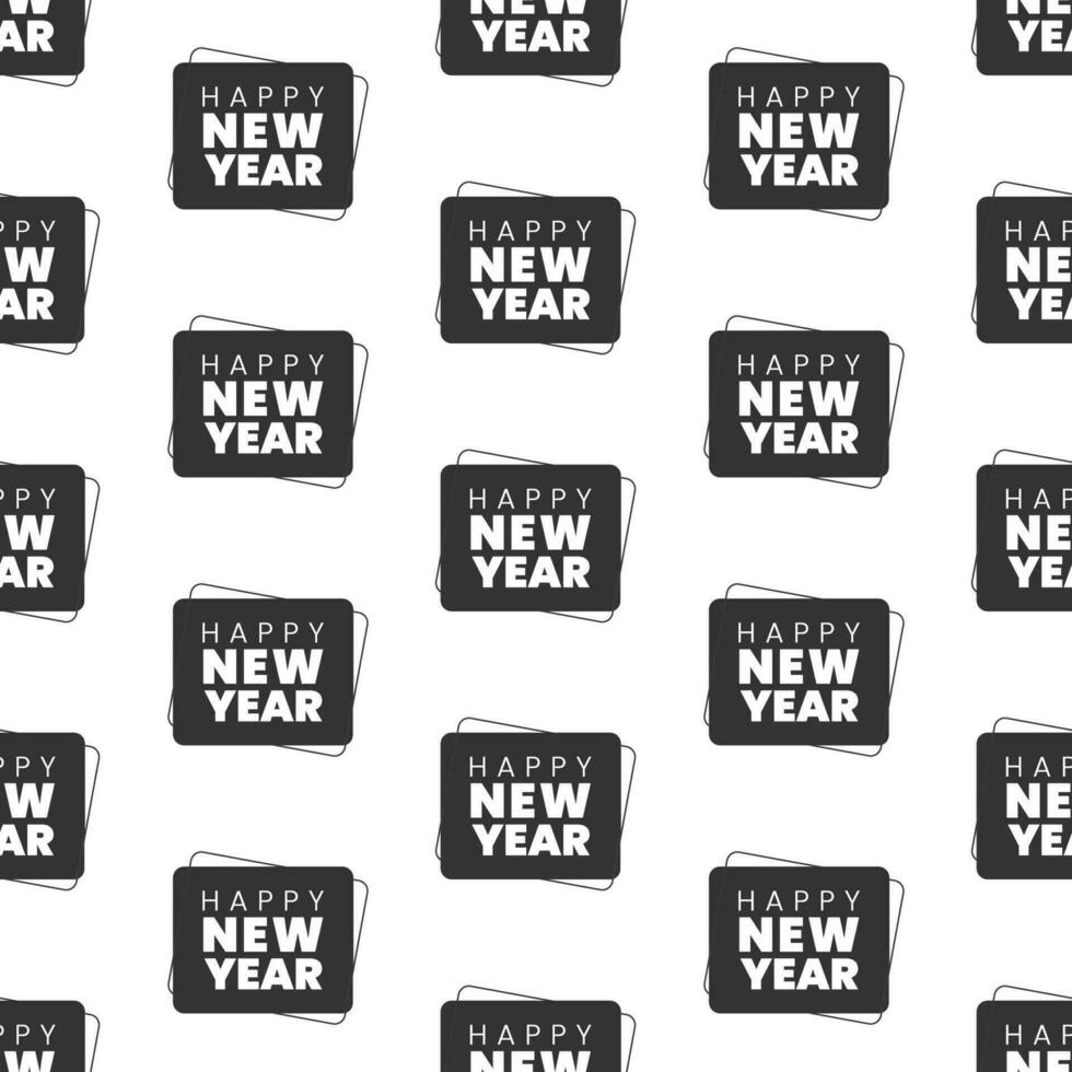 Happy New Year 2024 Seamless Pattern Illustration with Elements Decoration New Years Background vector