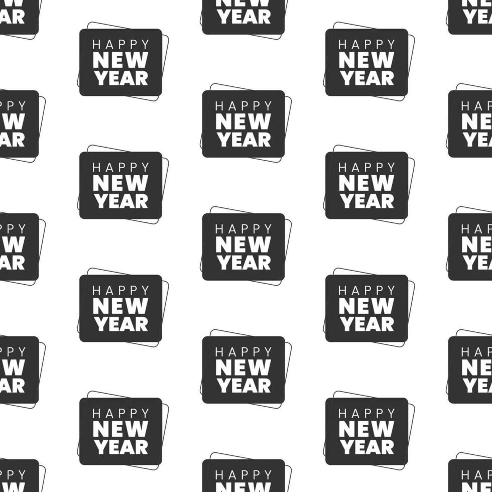 Happy New Year 2024 Seamless Pattern Illustration with Elements Decoration New Years Background vector