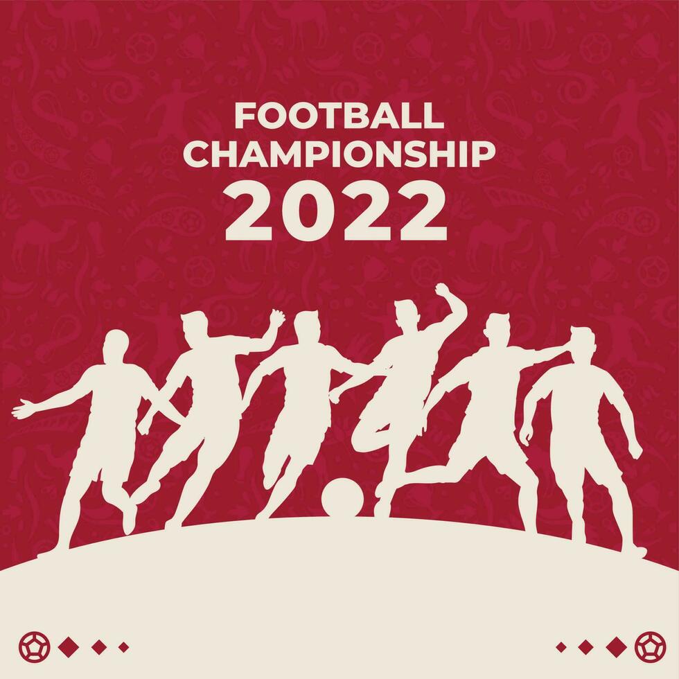 Football Background World Cup 2022 Vector. Football background for banner, soccer championship vector