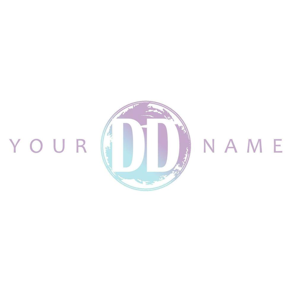 DD Initial Logo Watercolor Vector Design