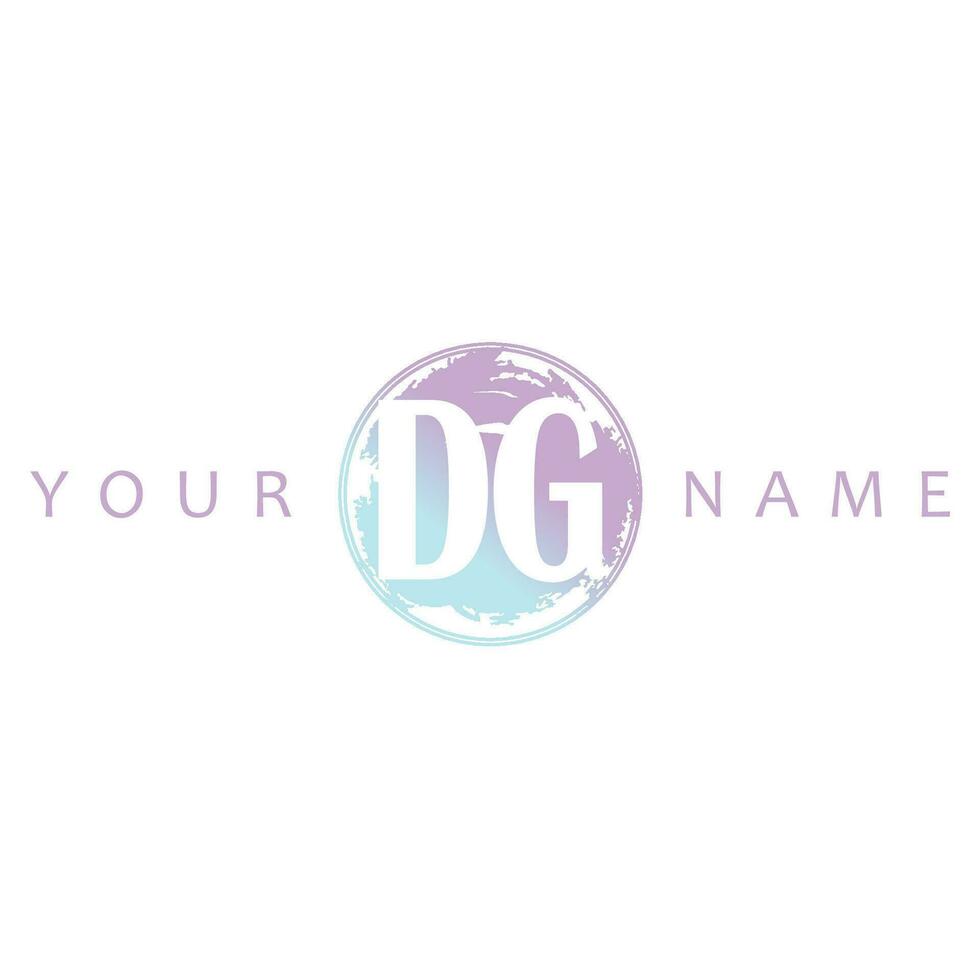 DG Initial Logo Watercolor Vector Design