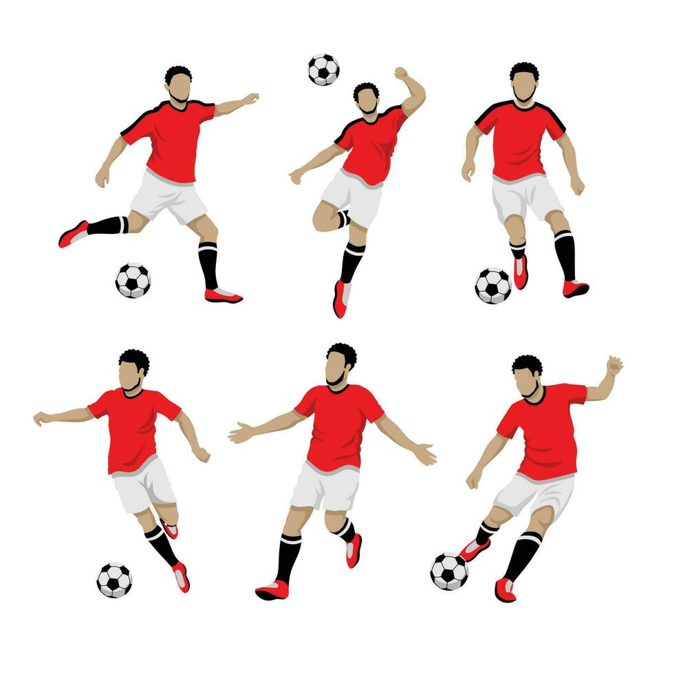 Football Player Man Illustration  Vector. Man Figure Football Vector