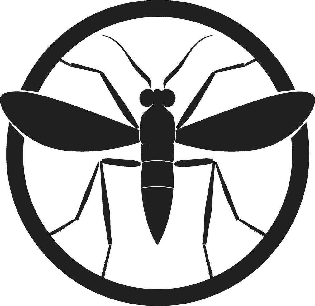 Mosquito Artistic Vector Minimalist Mosquito Insignia