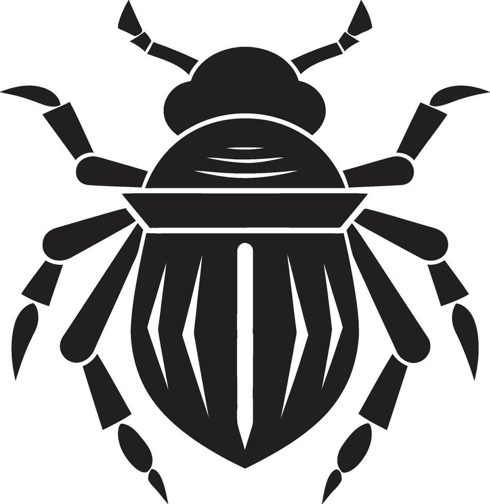 Black Beetle Coat of Arms Insect Royalty Logo vector